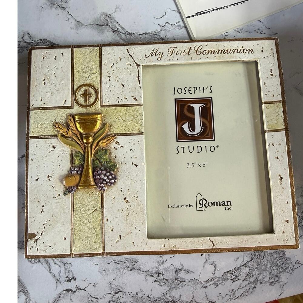 SKU3308 My First Communion FrameJoseph's Studio Romans Inc  Chalice cross